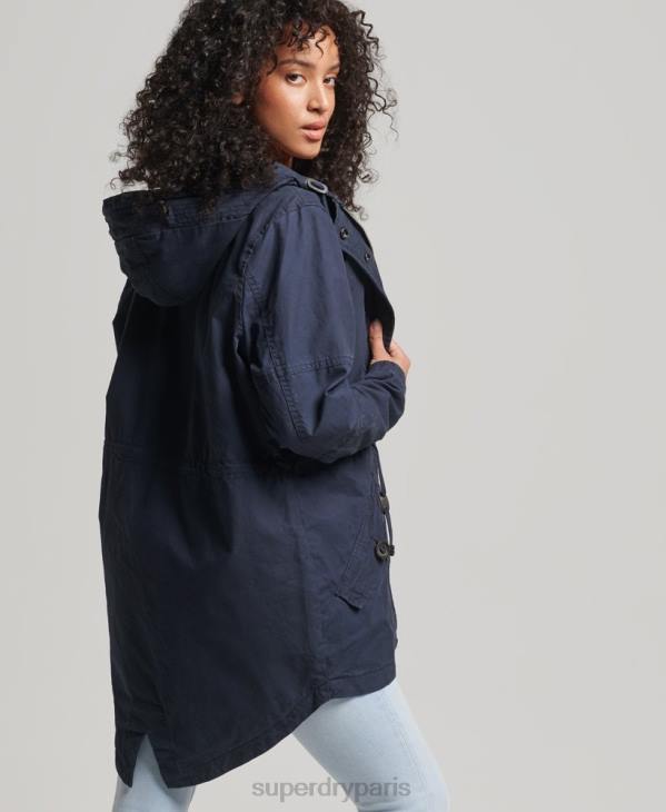 Superdry femmes parka de terrain D64Z5609 vêtements marine