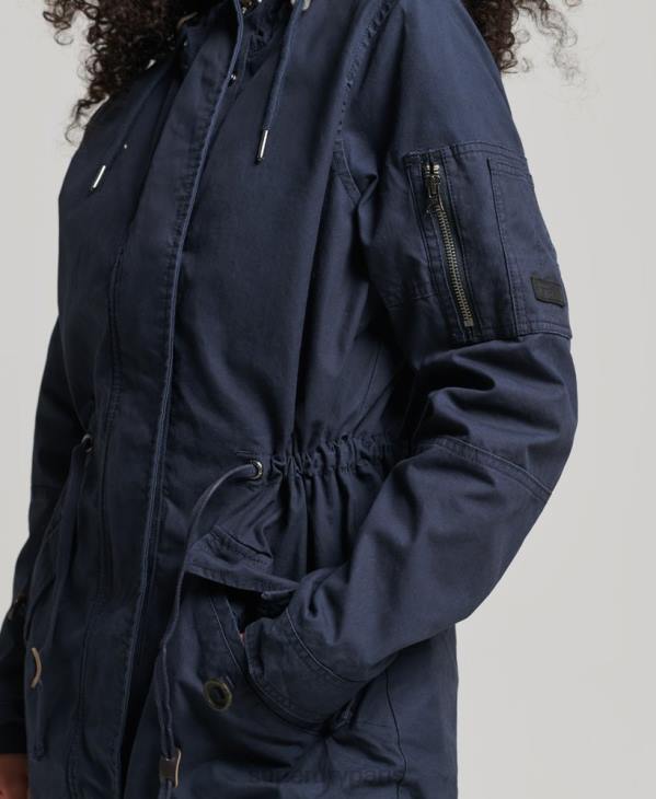 Superdry femmes parka de terrain D64Z5609 vêtements marine