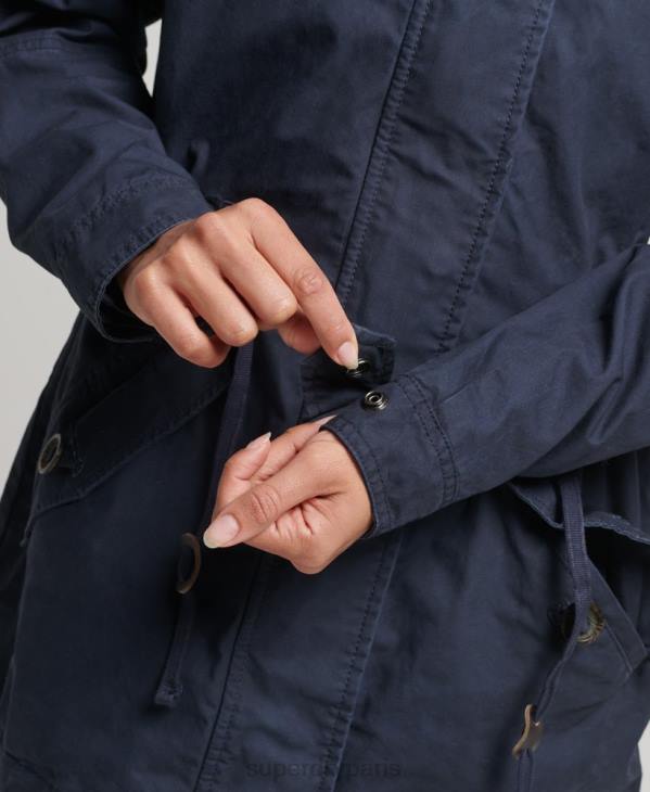 Superdry femmes parka de terrain D64Z5609 vêtements marine