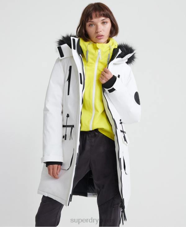 Superdry femmes parka en duvet aiko everest D64Z5705 vêtements crème