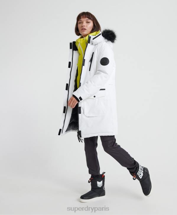 Superdry femmes parka en duvet aiko everest D64Z5705 vêtements crème