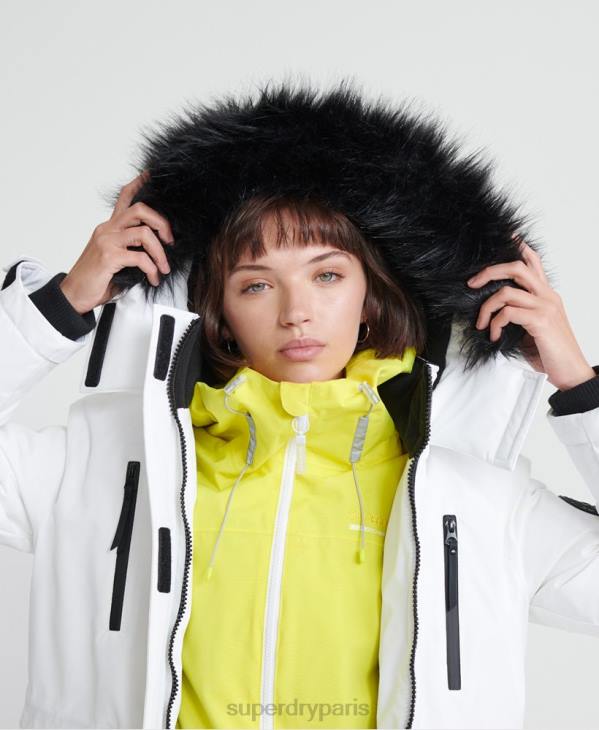 Superdry femmes parka en duvet aiko everest D64Z5705 vêtements crème