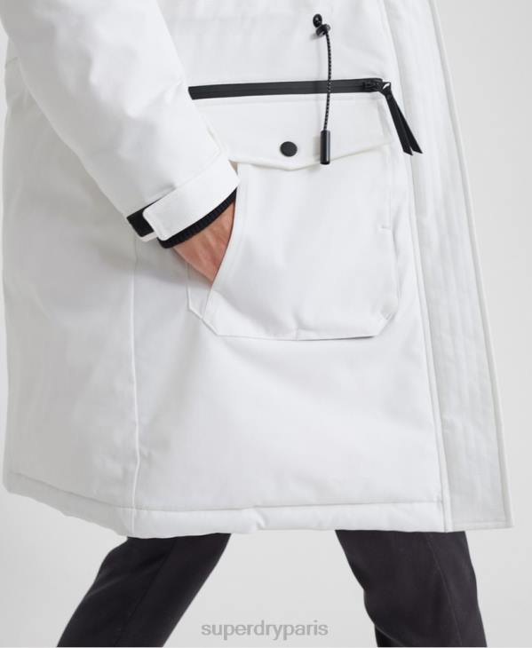 Superdry femmes parka en duvet aiko everest D64Z5705 vêtements crème