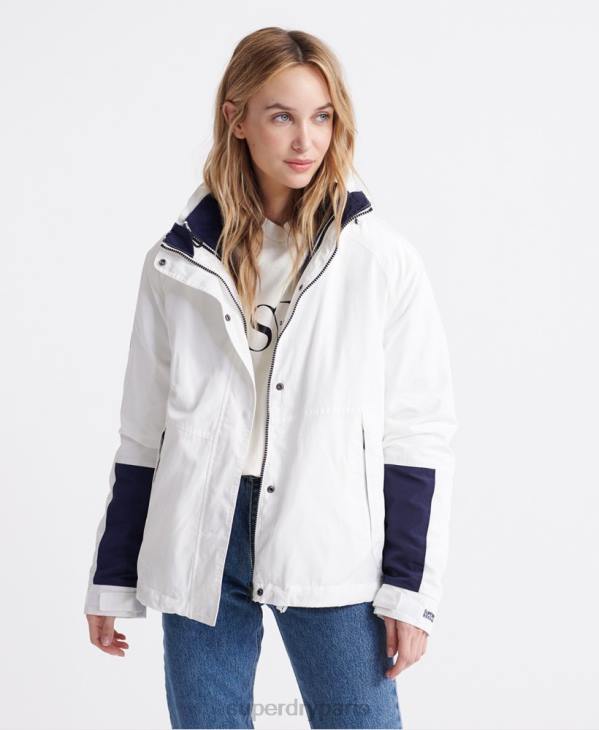Superdry femmes veste 4 en 1 essentiel manches longues D64Z3857 vêtements crème