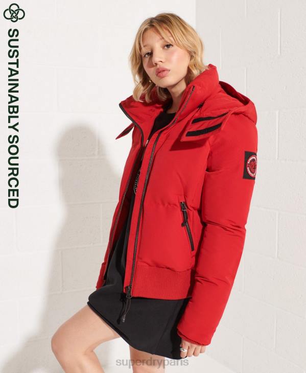Superdry femmes veste bomber code everest D64Z5494 vêtements rouge
