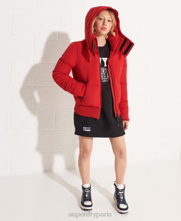 Superdry femmes veste bomber code everest D64Z5494 vêtements rouge