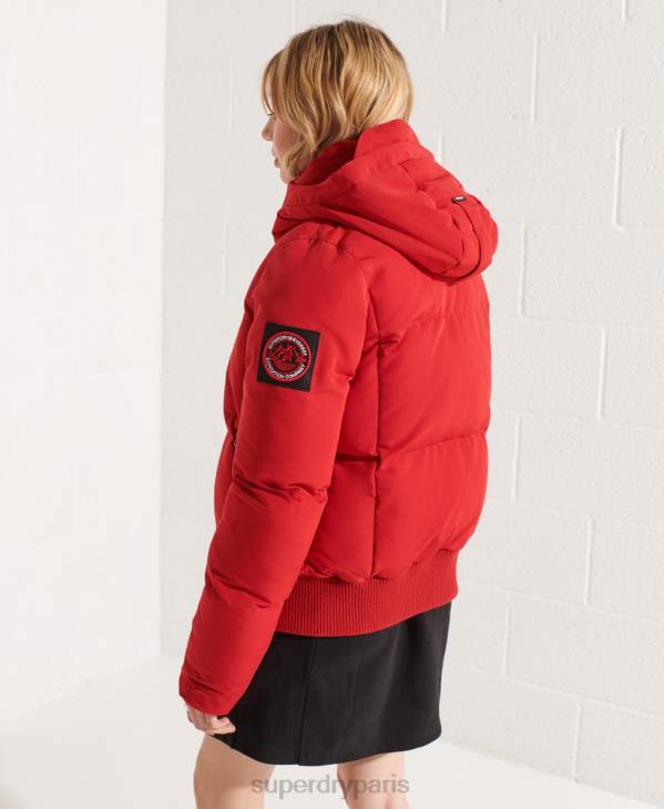 Superdry femmes veste bomber code everest D64Z5494 vêtements rouge