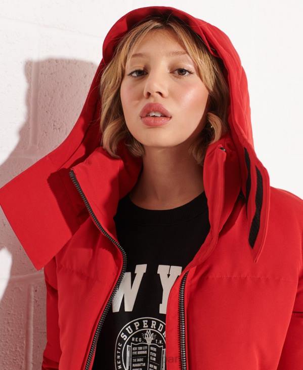 Superdry femmes veste bomber code everest D64Z5494 vêtements rouge