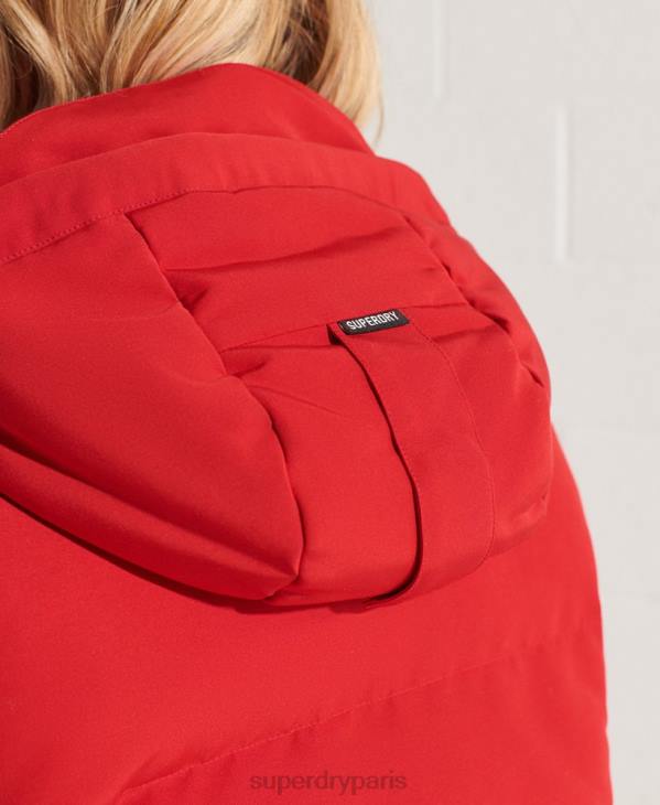 Superdry femmes veste bomber code everest D64Z5494 vêtements rouge