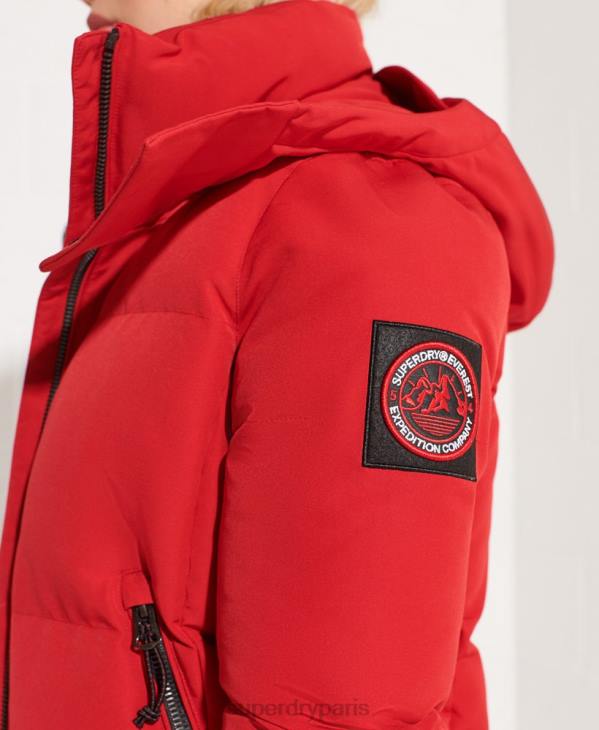 Superdry femmes veste bomber code everest D64Z5494 vêtements rouge