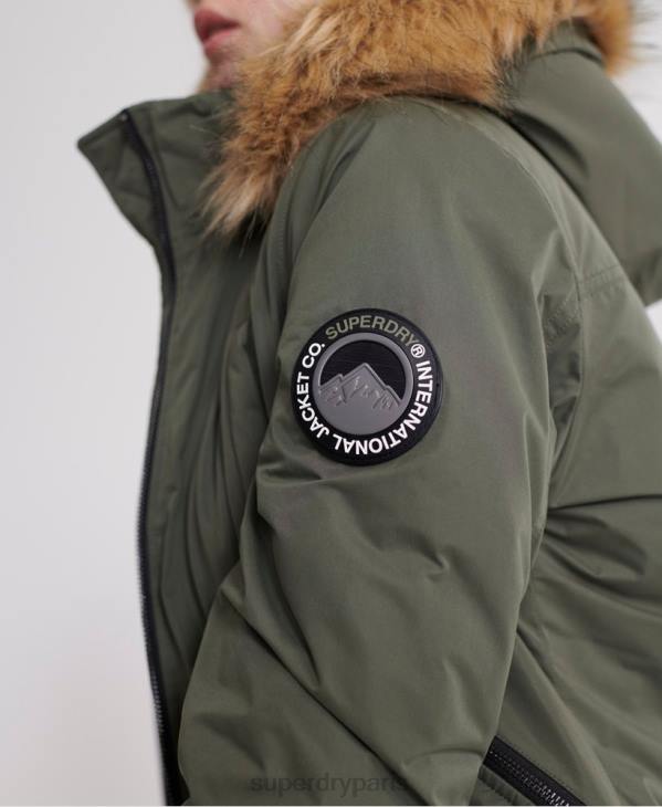 Superdry femmes veste bomber en microfibre D64Z5711 vêtements vert