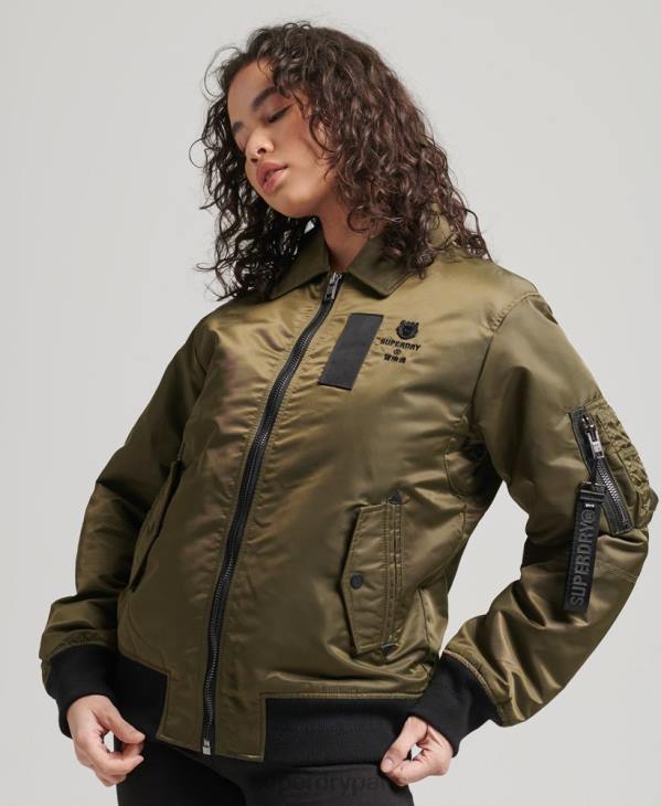 Superdry femmes veste bomber energy ma2 D64Z5508 vêtements vert