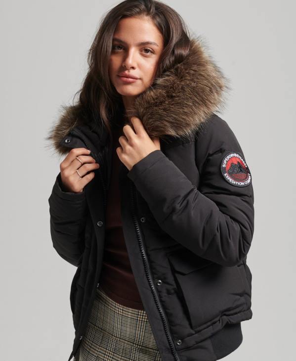 Superdry femmes veste bomber everest D64Z3779 vêtements noir