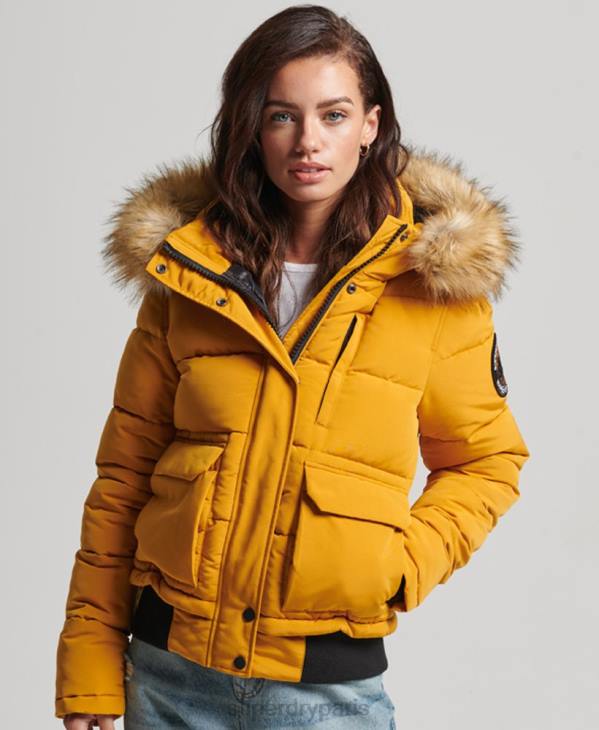 Superdry femmes veste bomber everest D64Z3811 vêtements jaune