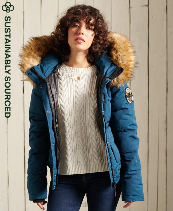 Superdry femmes veste bomber everest D64Z5735 vêtements bleu clair