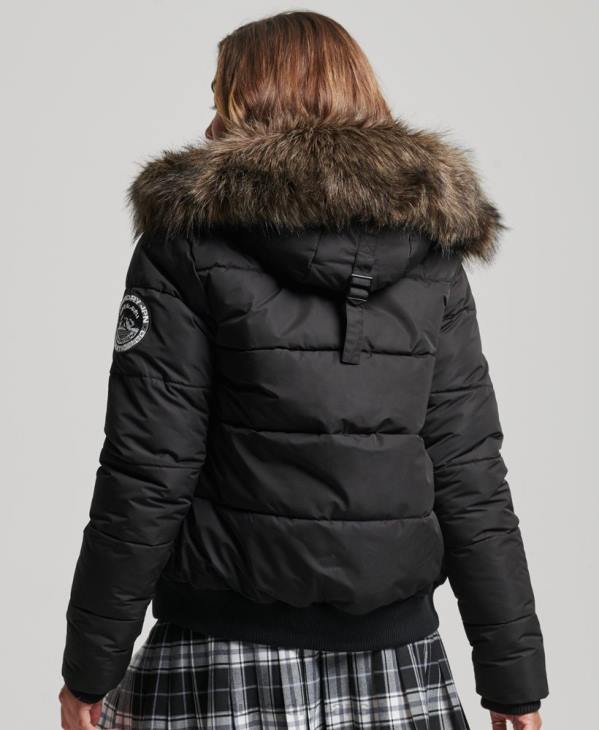 Superdry femmes veste bomber everest ella D64Z5465 vêtements noir