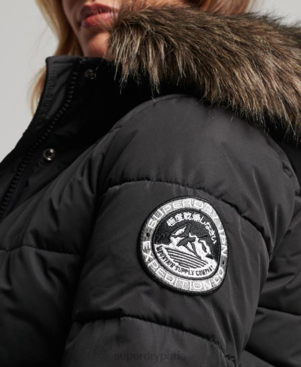 Superdry femmes veste bomber everest ella D64Z5465 vêtements noir