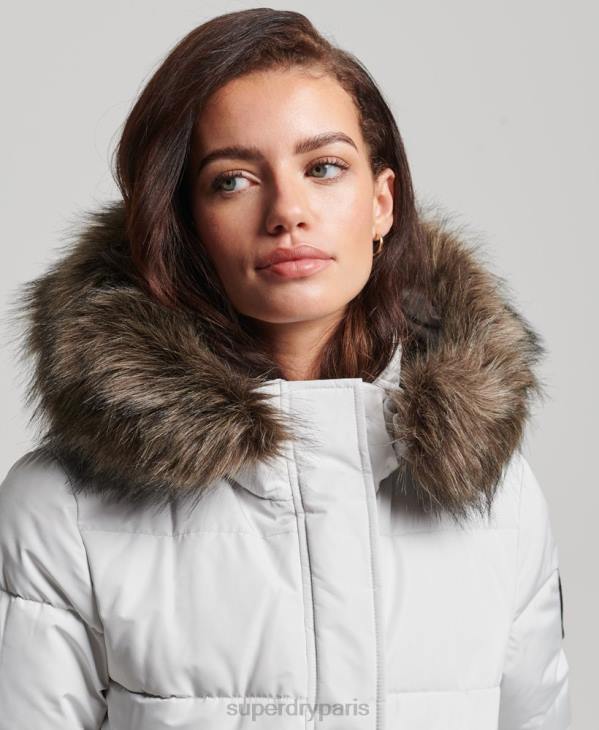 Superdry femmes veste bomber everest ella D64Z5468 vêtements gris clair