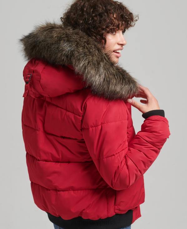 Superdry femmes veste bomber everest ella D64Z5517 vêtements rouge