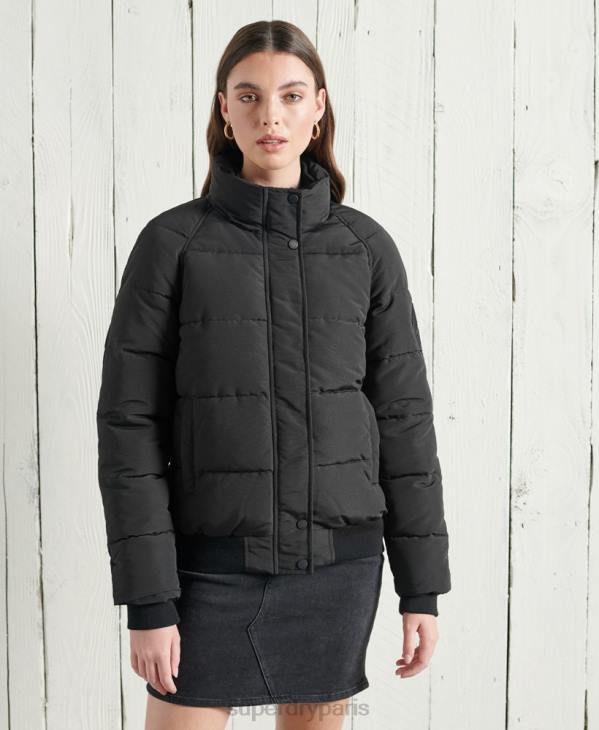 Superdry femmes veste bomber everest sans capuche D64Z5718 vêtements noir