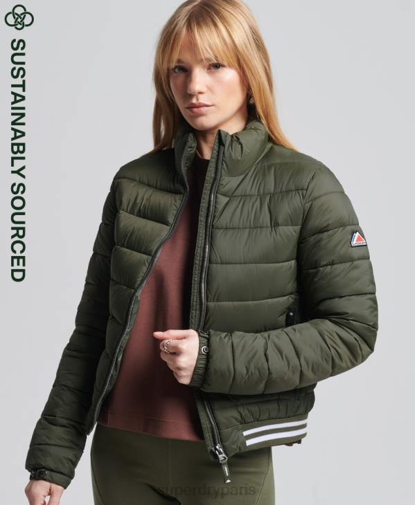 Superdry femmes veste bomber fuji D64Z5652 vêtements vert