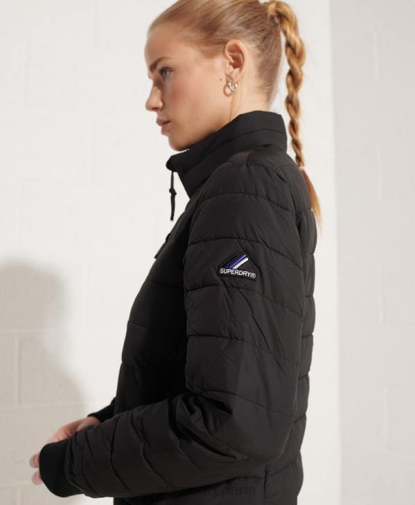 Superdry femmes veste bomber fuji D64Z5713 vêtements noir