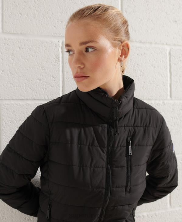 Superdry femmes veste bomber fuji D64Z5713 vêtements noir