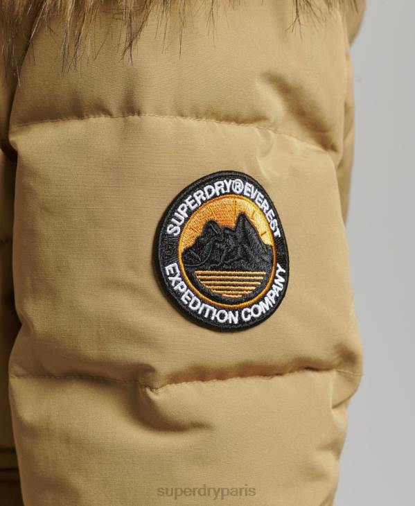 Superdry femmes veste bomber matelassée à capuche everest D64Z3749 vêtements bronzer