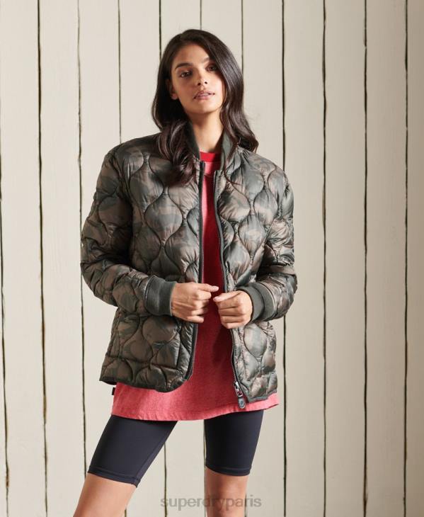 Superdry femmes veste bomber oversize D64Z3792 vêtements vert