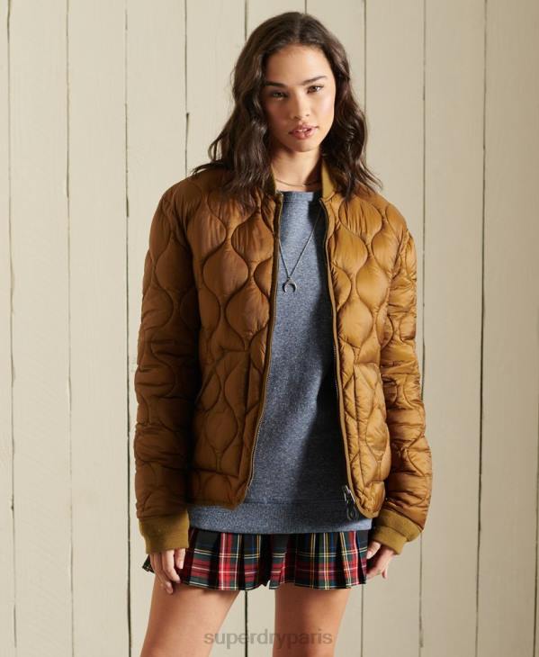 Superdry femmes veste bomber oversize D64Z5562 vêtements bronzer