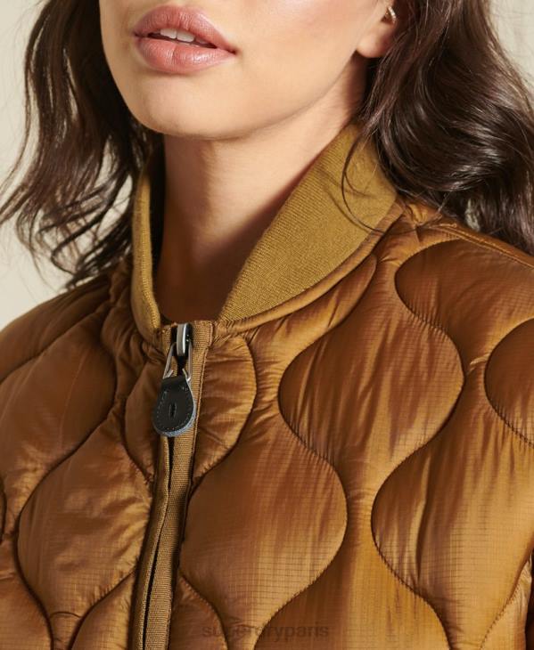 Superdry femmes veste bomber oversize D64Z5562 vêtements bronzer