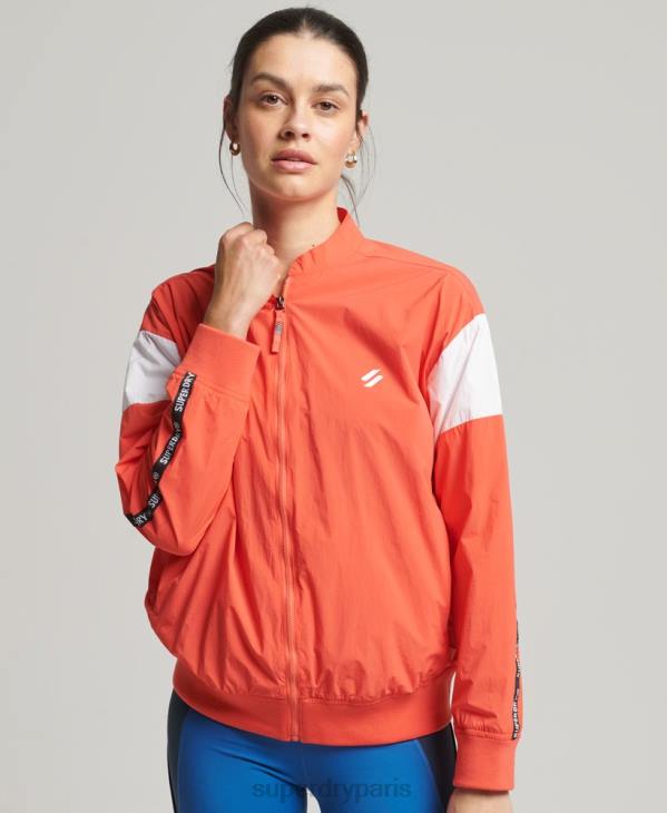 Superdry femmes veste bomber oversize train D64Z5489 vêtements corail