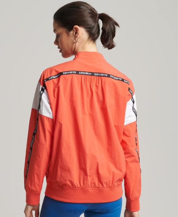 Superdry femmes veste bomber oversize train D64Z5489 vêtements corail