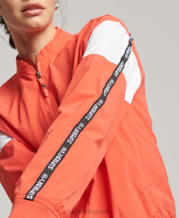 Superdry femmes veste bomber oversize train D64Z5489 vêtements corail