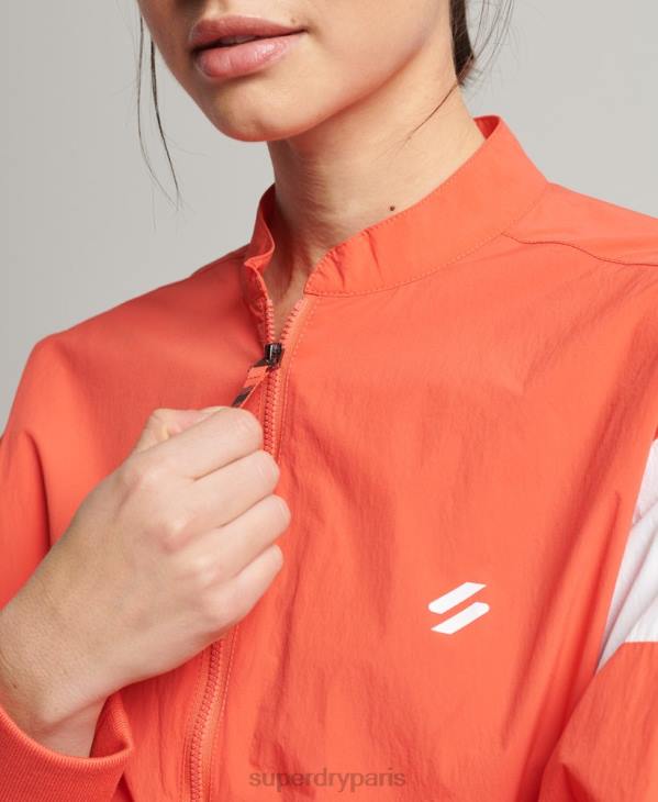 Superdry femmes veste bomber oversize train D64Z5489 vêtements corail
