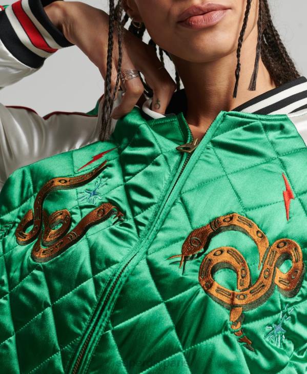 Superdry femmes veste bomber suika D64Z3543 vêtements vert