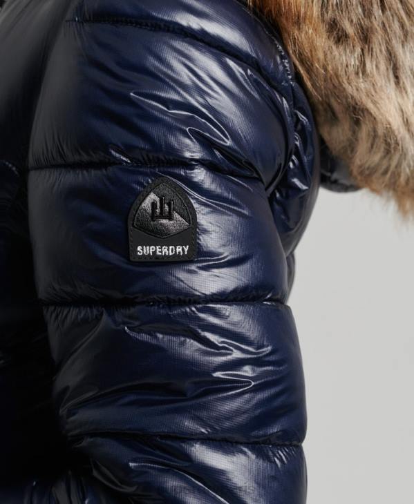 Superdry femmes veste à capuche montagne fuji D64Z5629 vêtements marine