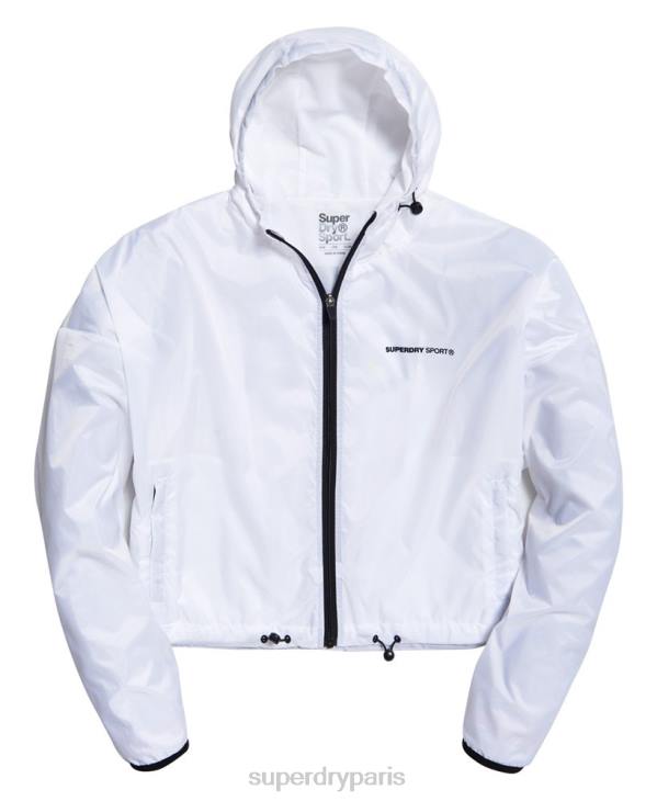 Superdry femmes veste chauve-souris active D64Z5721 vêtements blanc