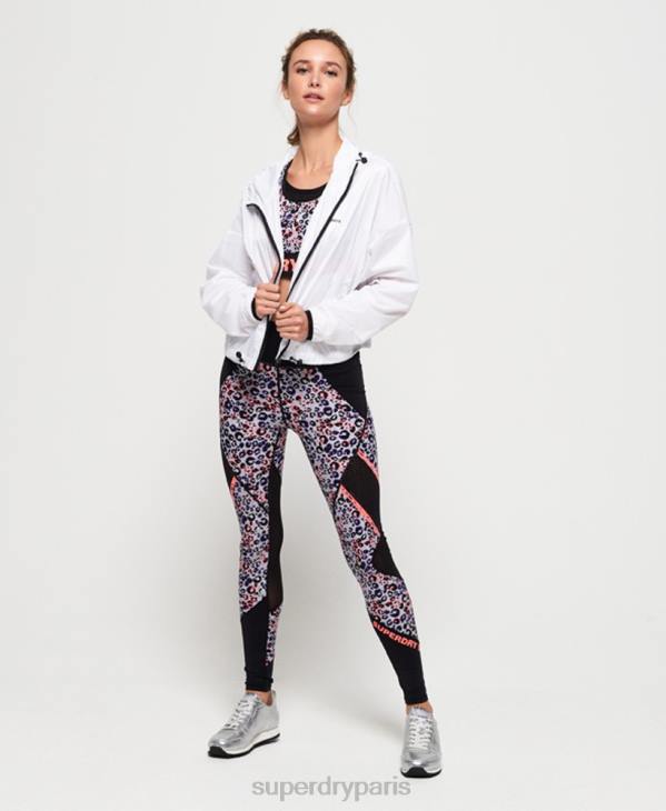 Superdry femmes veste chauve-souris active D64Z5721 vêtements blanc