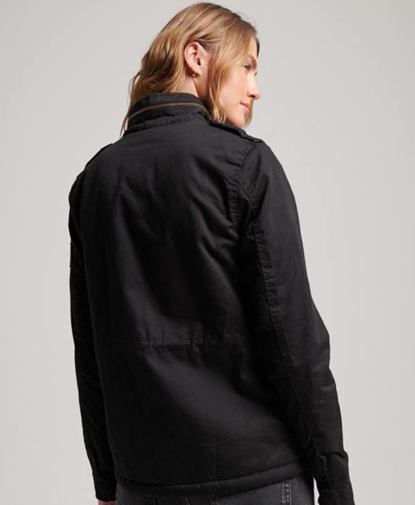 Superdry femmes veste classique rookie borg D64Z5679 vêtements noir