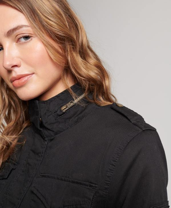 Superdry femmes veste classique rookie borg D64Z5679 vêtements noir