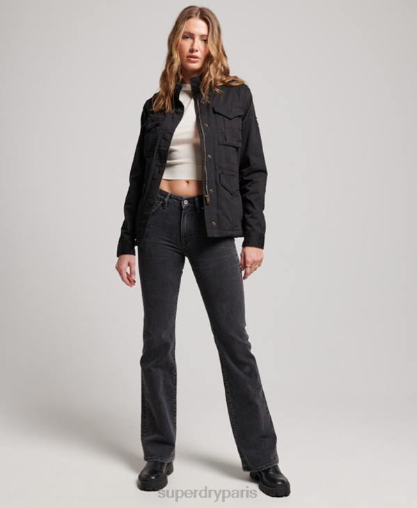 Superdry femmes veste classique rookie borg D64Z5679 vêtements noir