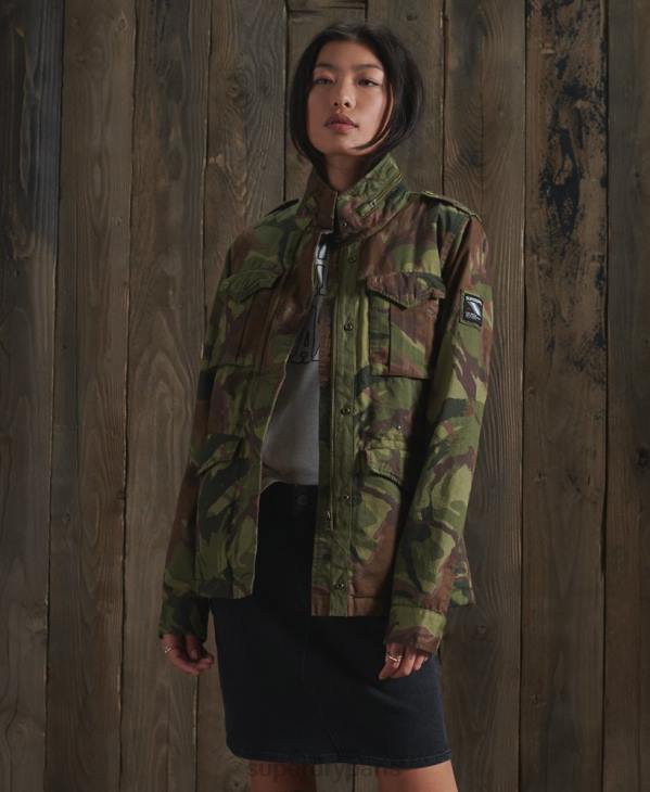 Superdry femmes veste classique rookie borg D64Z5684 vêtements vert