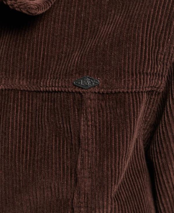 Superdry femmes veste courte en velours côtelé D64Z1975 vêtements brun