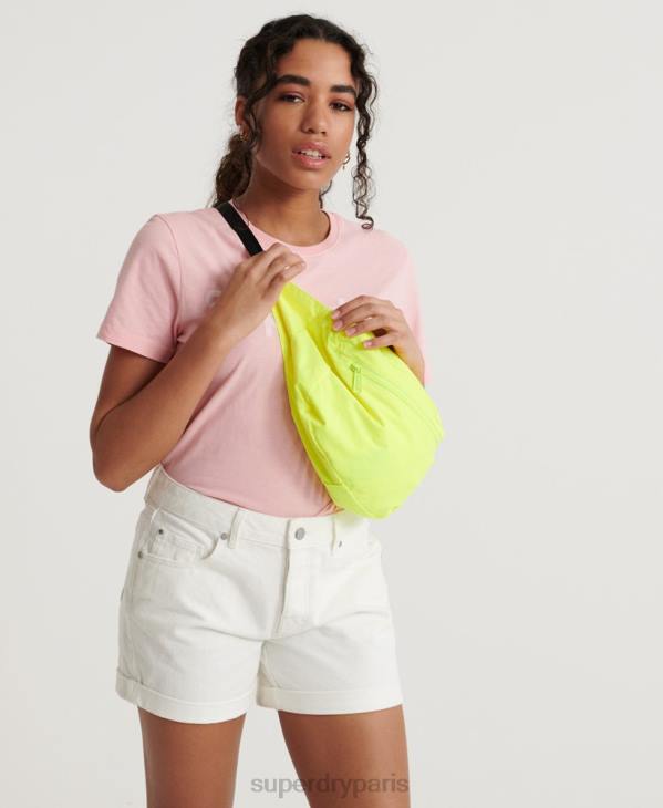 Superdry femmes veste courte repliable à enfiler fluo D64Z3850 vêtements jaune