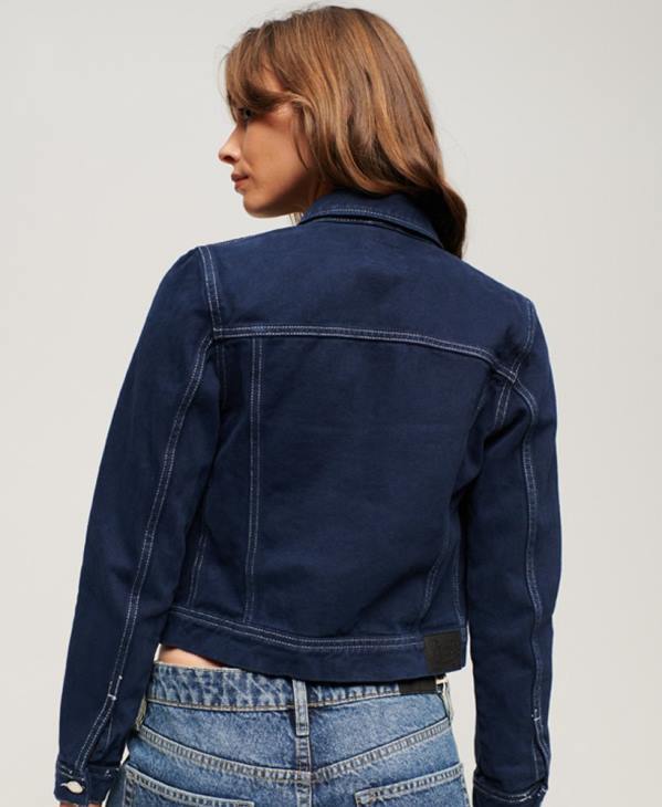 Superdry femmes veste courte workwear D64Z3528 vêtements marine