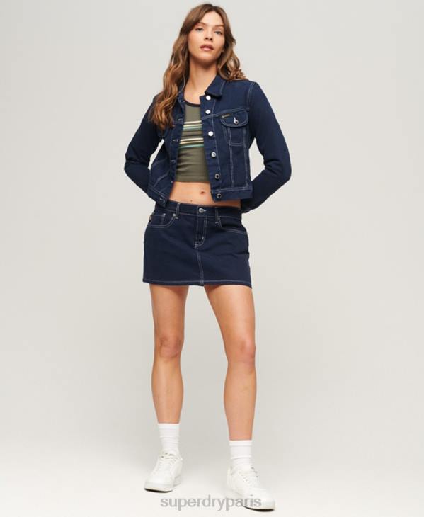 Superdry femmes veste courte workwear D64Z3528 vêtements marine