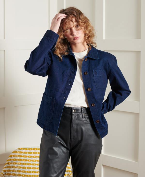 Superdry femmes veste d'artiste sec en édition limitée D64Z5563 vêtements marine