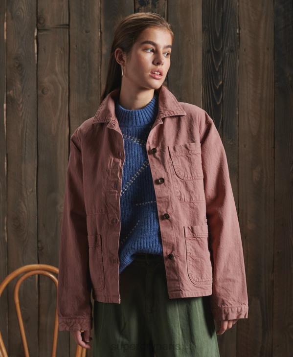 Superdry femmes veste d'artiste sec en édition limitée D64Z5678 vêtements rose