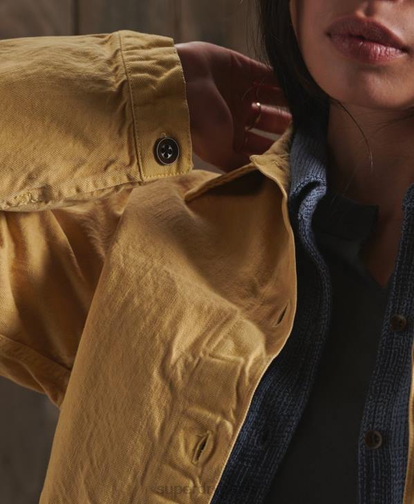 Superdry femmes veste d'artiste sec en édition limitée D64Z5683 vêtements jaune